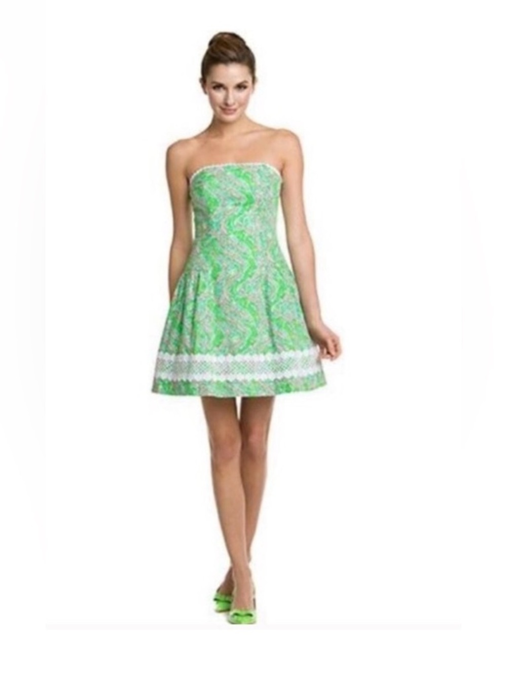 Lilly Pulitzer Rare & HTF strapless alligator print dress chomp chomp - size 6